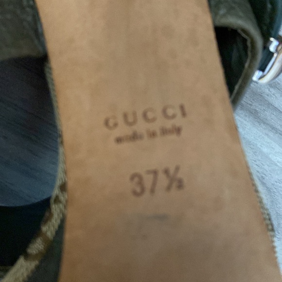 HOST PICK 🔥GUCCI AUTHENTIC THANOIE BAMBOO SANDALS / HEELS 37.5 - Picture 6 of 10